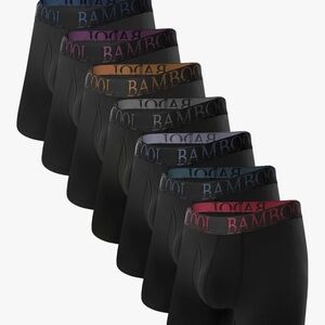 BAMBOO Men's Boxer Briefs with Colorful Waistbands